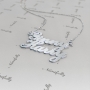 Personalized Couple Names Necklace in Sterling Silver "Ginny 'n Harry" - 2