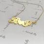 Two Initial Necklace - Glee Inspired in 14k Yellow Gold - "Rachel Loves Finn" - 2
