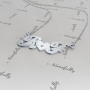 Two Initial Necklace with Diamonds- Glee Inspired in 14k White Gold - "Rachel Loves Finn" - 2