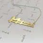 18k Yellow Gold Plated Russian Name Necklace - "Marina" - 2