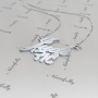 Sterling Silver Hebrew & English Name Necklace - "Judi" - 2