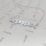 14k White Gold Greek Name Necklace - "Dimitrios" - 2