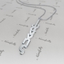 14k White Gold Vertical Greek Name Necklace - "Ioannes" - 2