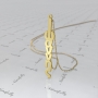 14k Yellow Gold Vertical Greek Name Necklace - "Ioannes" - 1