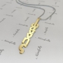 14k Yellow Gold Vertical Greek Name Necklace - "Ioannes" - 2