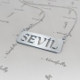 14k White Gold Turkish Cutout Name Necklace - "Sevil" - 2