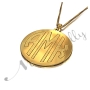 Monogram Necklace with Sparkling Letters in 18k Yellow Gold Plated Silver - "AMK" - 2