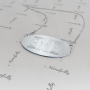 Monogram Necklace with Oval Plate in 14k White Gold - "GMP" - 2
