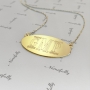 Monogram Necklace with Oval Plate in 14k Yellow Gold - "GMP" - 2