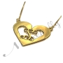Heart Initial Necklace in 18k Yellow Gold Plated Silver - "S is for Sweetheart" - 2