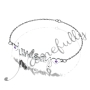 Name Bracelet with Hearts and Swarovski Birthstones in Sterling Silver - "Lindsay" - 2