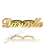 Two-Finger Name Ring - Lauren Conrad Inspired Design in 10k Yellow Gold - "Danielle" - 2