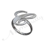 Initial Ring in Script Font in Sterling Silver "It Starts with C" - 1