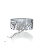 Sterling Silver Name Ring Carrie-Style "Alicia" - 2