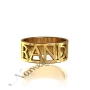 18k Yellow Gold Plated Cutout Name Ring - "Randi" - 2