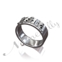 Name Ring with Layered Letters in Sterling Silver - "Joshua" - 1