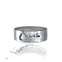 Arabic Name Ring with Layered Letters in Sterling Silver - "Hasan" - 1