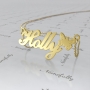 Customized Necklace with Butterfly in 10k Yellow Gold - "Holly" - 1