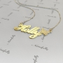 Customized Necklace with Butterfly in 10k Yellow Gold - "Holly" - 2