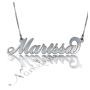 Sterling Silver 3D Carrie-Style Name Necklace "Marissa" - 1
