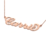 18k Solid Rose Gold Carrie Name Necklace - 2