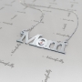 "We Love Mom" Necklace with Swarovski Birthstones in 14k White Gold - 2