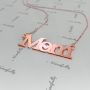 "Mom" Necklace with Heart Pendant in Rose Gold Plated - 2