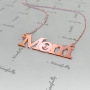 "We Love Mom" Necklace with Swarovski Birthstones in Rose Gold Plated - 2
