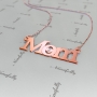 "We Love Mom" Necklace with Diamonds in Rose Gold Plated - 2