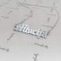 Name Necklace in Gothic Inspired Font in 14k White Gold - "Mischa Barton" - 2