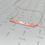 18k Solid Rose Gold Name Necklace with Heart - "Samantha" - 2