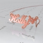 Customized Butterfly Name Necklace with Diamonds in Rose Gold Plated- "Holly" - 1