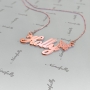 Customized Butterfly Name Necklace with Diamonds in Rose Gold Plated- "Holly" - 2