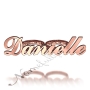 Two-Finger Name Ring - Lauren Conrad Inspired Design in Rose Gold Plated Silver - "Danielle" - 2