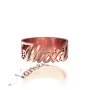 Rose Gold Plated Name Ring Carrie-Style - "Alicia" - 1
