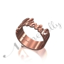 Alicia--Carrie-Style Name Ring in 14k Rose Gold - 2