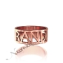 14k Rose Gold Cutout Name Ring - "Randi" - 1