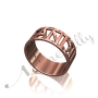 14k Rose Gold Cutout Name Ring - "Randi" - 2