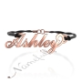 Personalized Name Bracelet Carrie-Style in 14k Rose Gold - "Ashley" - 1