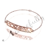 Bracelet with Cutout Name Plate in 14k Rose Gold - "Morgan" - 2