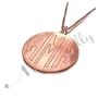 Monogram Necklace with Sparkling Letters in Rose Gold Plated Silver - "AMK" - 2