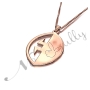 Initial Necklace with Playboy Bunny & Diamonds in Rose Gold Plated - 2