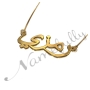 14k Yellow Gold Arabic Name Necklace "Ramzi" - 2