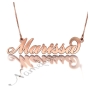 10k Rose Gold 3D Carrie-Style Name Necklace - "Marissa" - 1