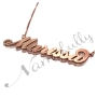 10k Rose Gold 3D Carrie-Style Name Necklace - "Marissa" - 2
