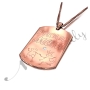 Proud Mom Dog Tag with Diamonds in 18k Rose Gold Plated Silver - 2