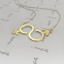 18k Yellow Gold Plated Man & Woman Symbol Necklace - 2