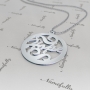 "Hope" Necklace with Swirl Design in 14k White Gold - 2