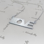 "Love" Necklace in Block Letters in 14k White Gold - 2