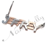 3D Name Necklace with Bold Layered Letters - "Jeffrey" (Two-Tone 14k White & Rose Gold) - 2
